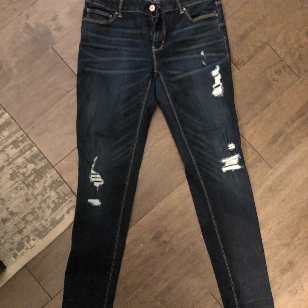 WHBM dark wash skinny jean